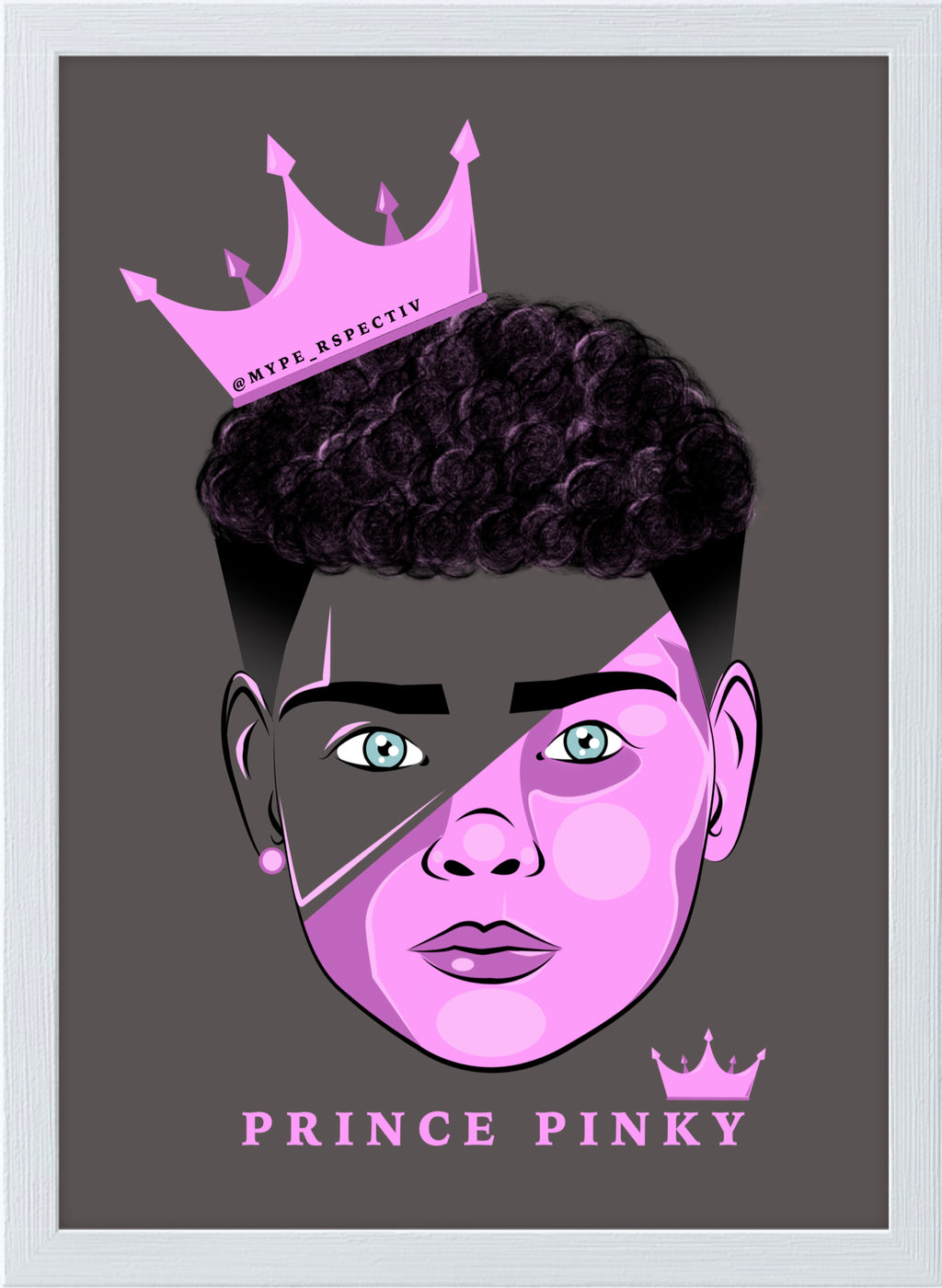 Prince Pinky Framed Art Print - A4 OR A3 Size