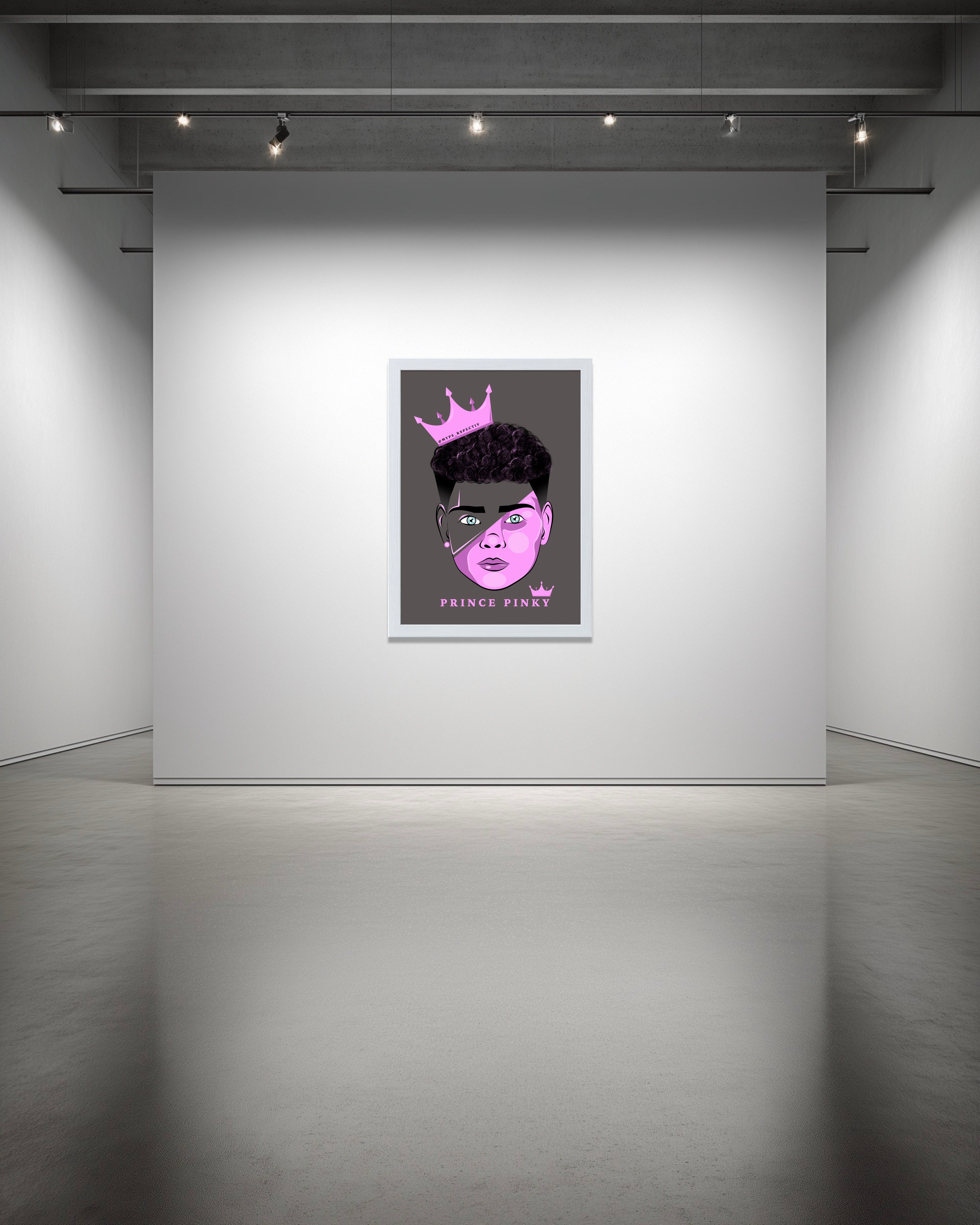 Prince Pinky Framed Art Print - A4 OR A3 Size