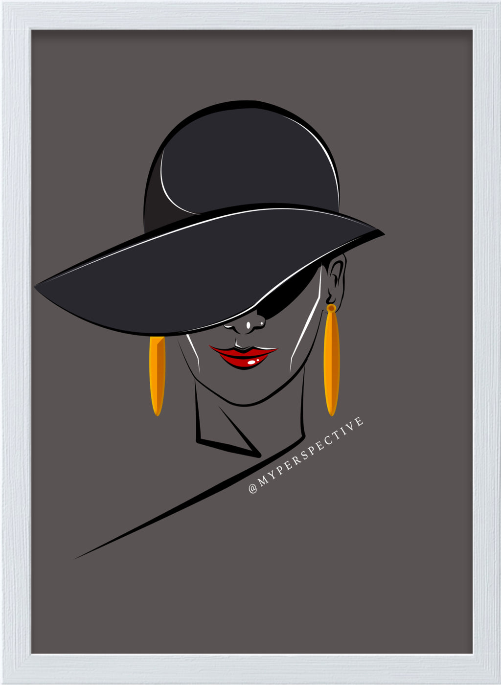 Midnight Glamour Framed Art Print - A4 or A3 Size